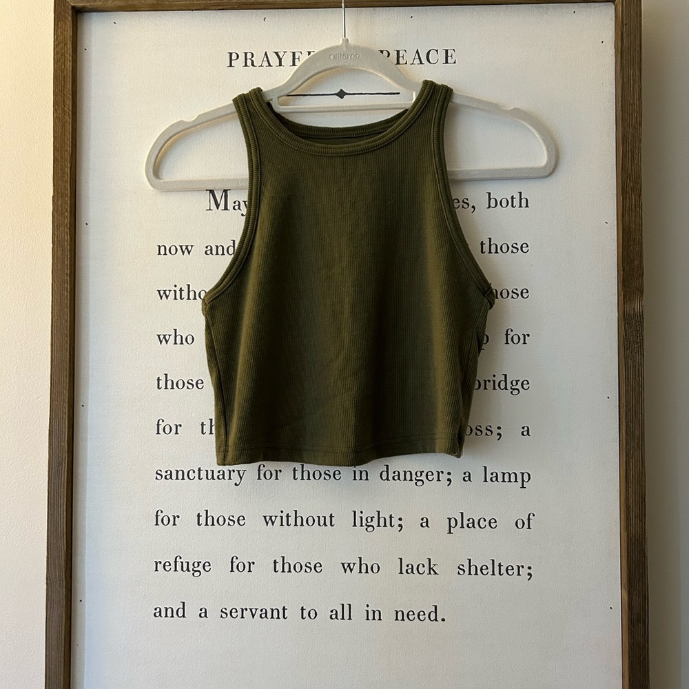 Aerie green crop top